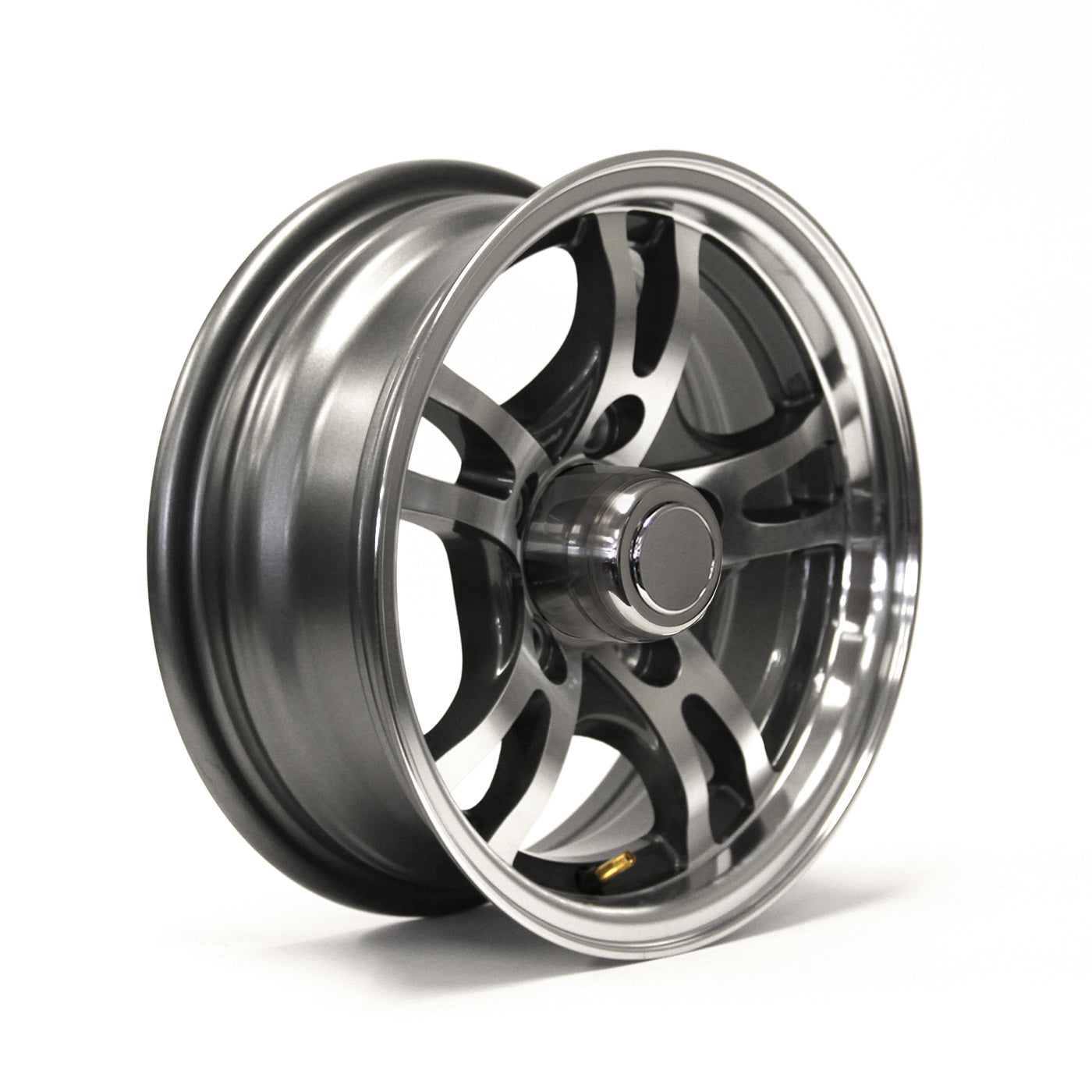 Jante 13" x 5" 5 trous 1600 lbs aluminium Jaguar et centre de roue - RecreaShop