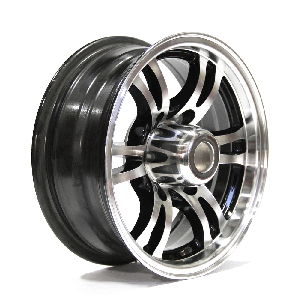 Jante 15" x 6" 6 trous 2830 lbs aluminium noir Jaguar et centre de roue - RecreaShop