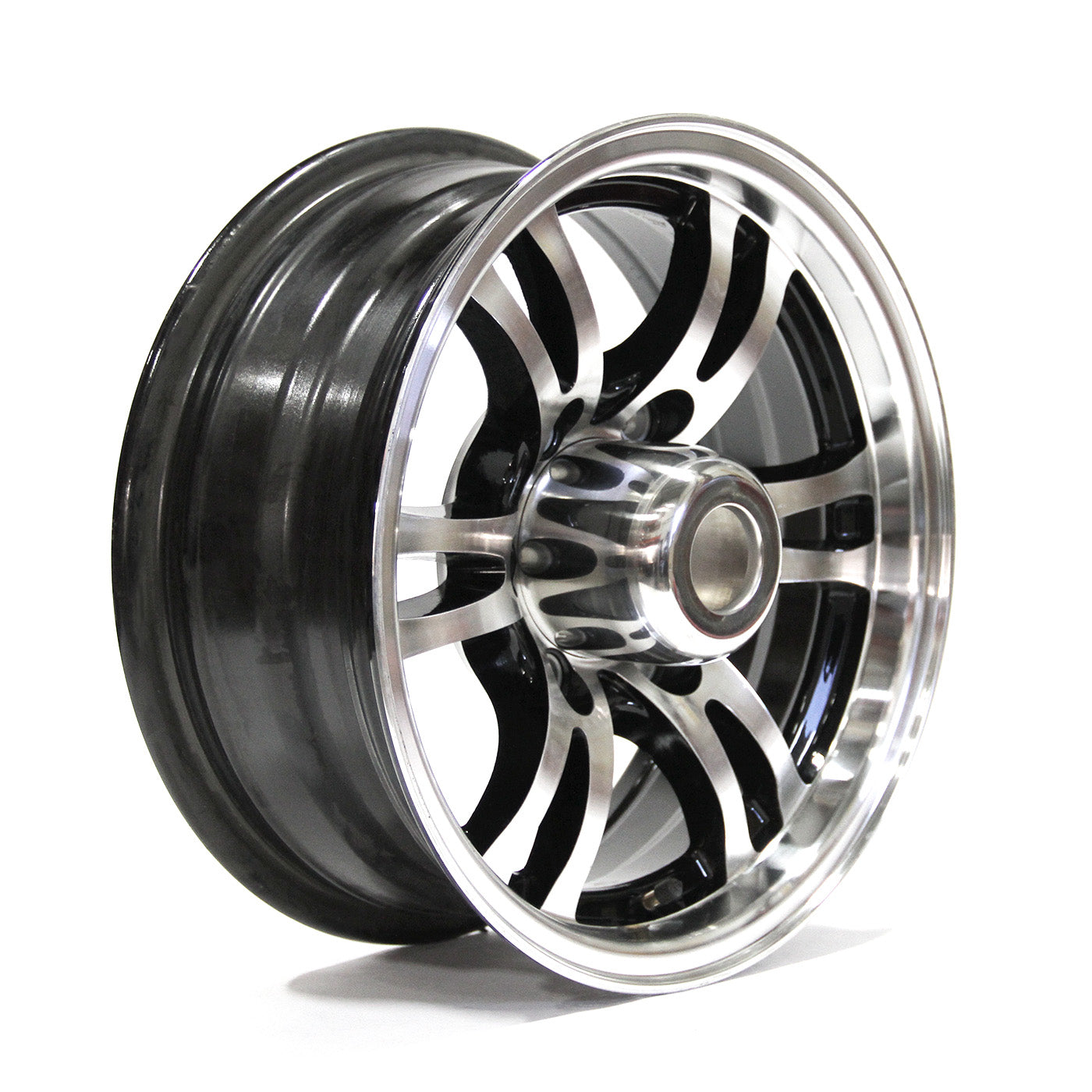 Jante 15" x 6" 6 trous 2830 lbs aluminium noir Jaguar et centre de roue - RecreaShop