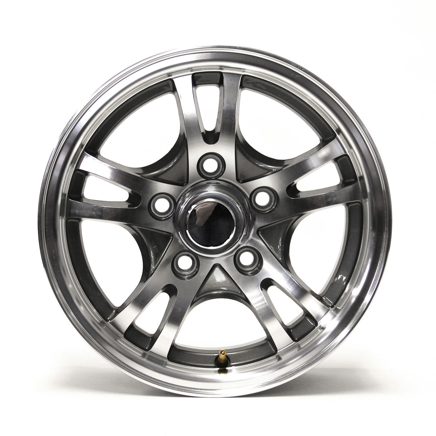 Jante 13" x 5" 5 trous 1600 lbs aluminium Jaguar et centre de roue - RecreaShop