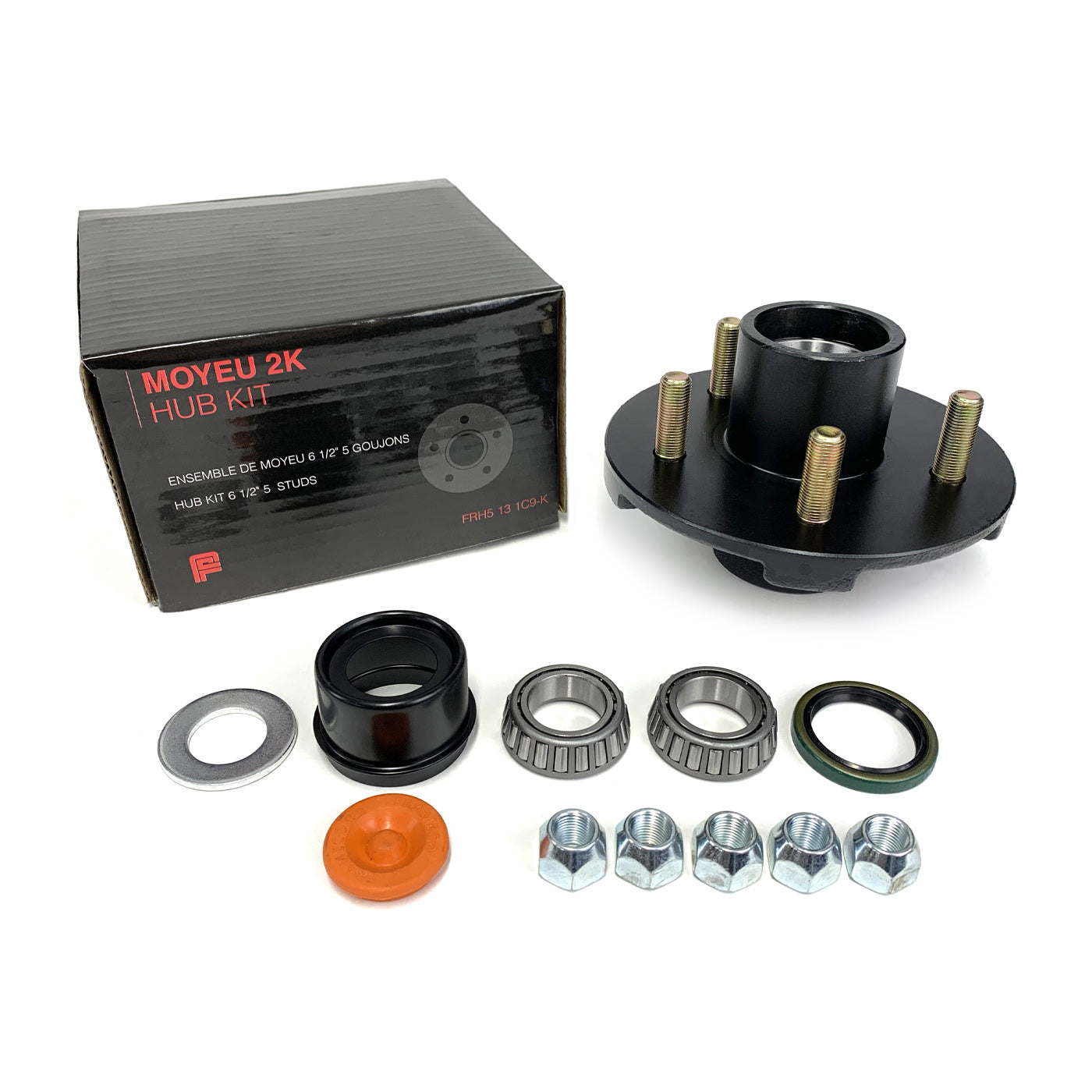 Moyeu 5 goujons 1/2" B.C. 4,5" 2K cône 1 1/16" complet (en boîte) FRAMECO - RecreaShop