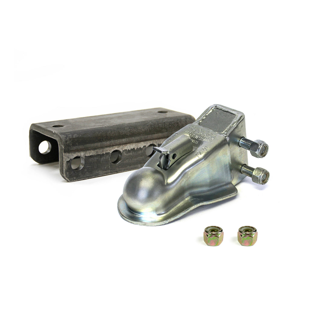 Coupleur 2 5/16" 14K et channel court 20K zinc avec locknut (quincaillerie incluse) - RecreaShop