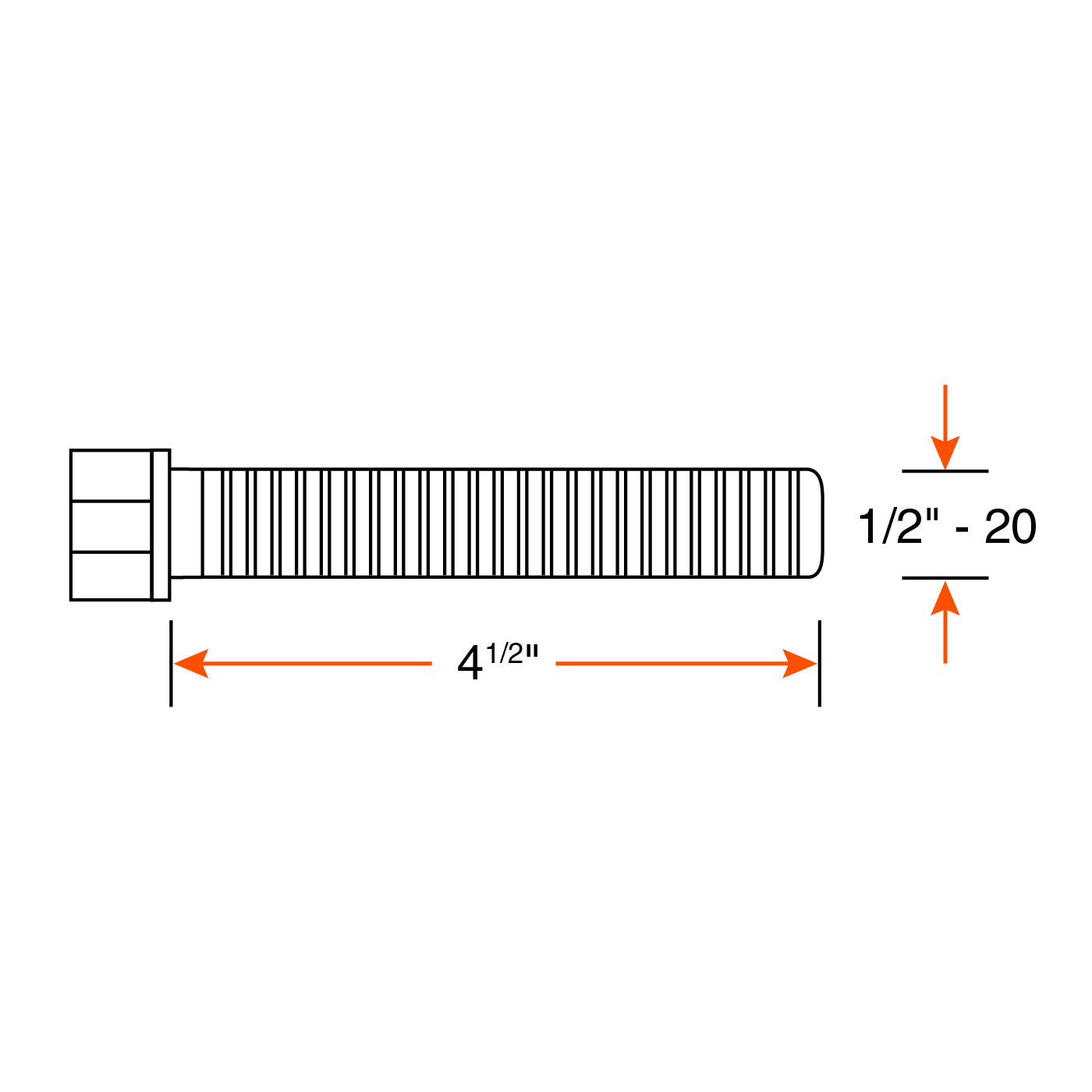 Boulon de ressort 1/2"-20 10K-16K DEXTER - RecreaShop