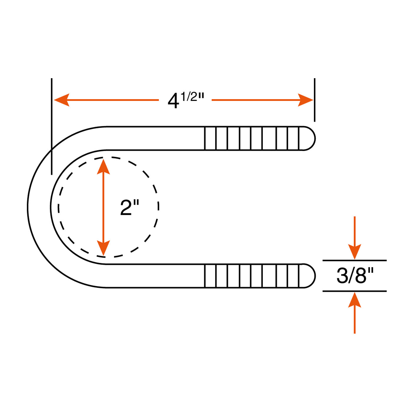 Ensemble de ressorts 3,4K à glissière 3L 24 1/2" x 1 3/4" pour tube 2" avec quinc. - RecreaShop