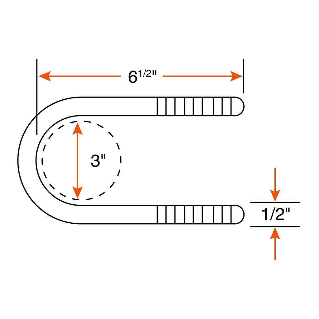 Ensemble de ressorts 3K à 2 yeux 4L 23 1/2" x 1 3/4" pour tube 3" avec quinc. - RecreaShop