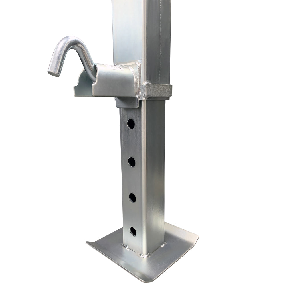 Vérin ajustable 12K 12 1/2" zinc poignée avant avec base renforcie et plaque à souder RAM - RecreaShop