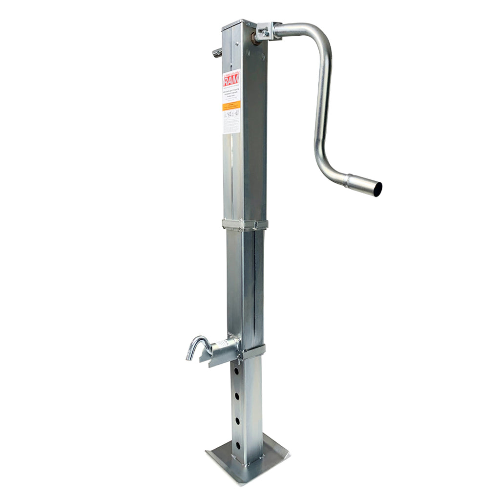 Vérin ajustable 12K 12 1/2" zinc poignée avant avec base renforcie et plaque à souder RAM - RecreaShop