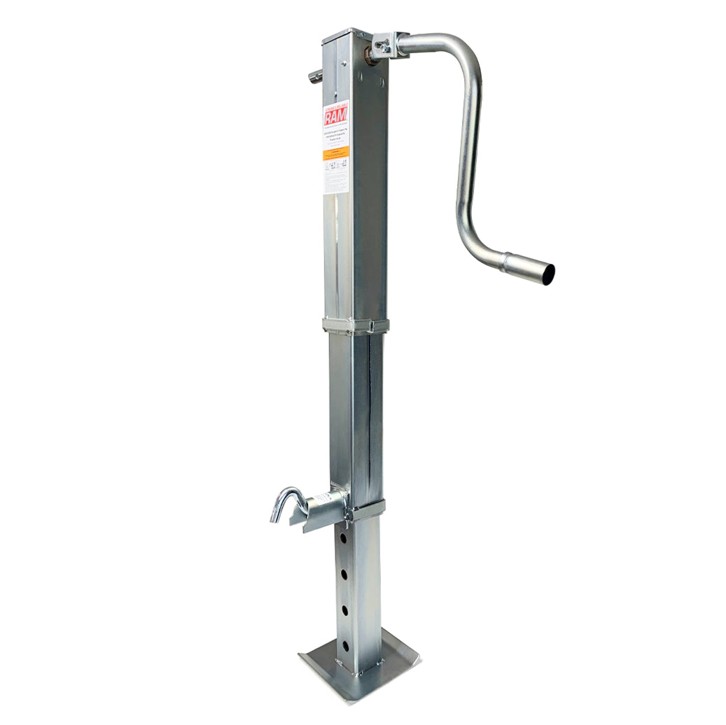 Vérin ajustable 12K 12 1/2" zinc poignée avant avec base renforcie et plaque à souder RAM - RecreaShop