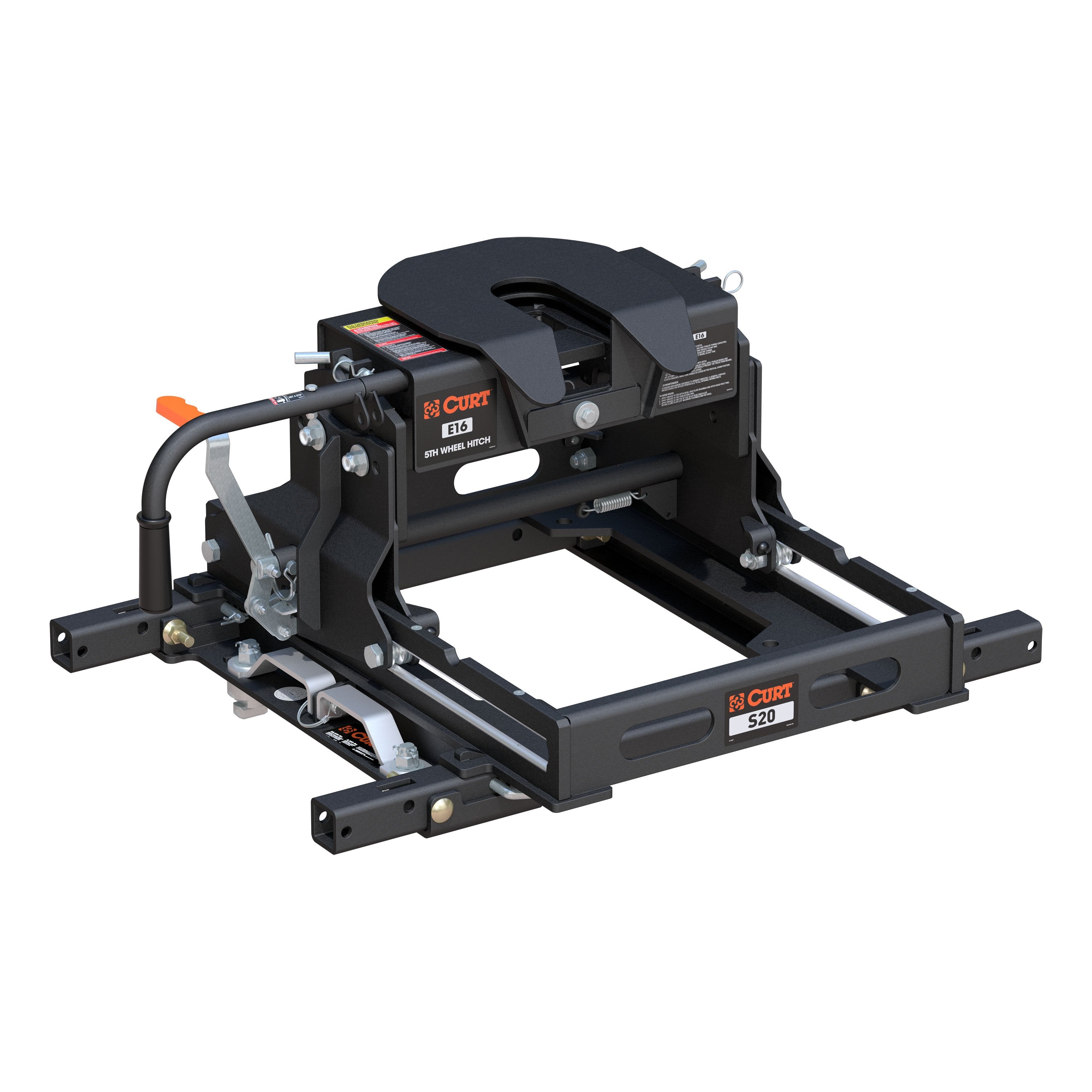 E16 5th Wheel Hitch w/ S20 Slider & Puck System Adapter, Chevy, Ford, GMC - Récréashop