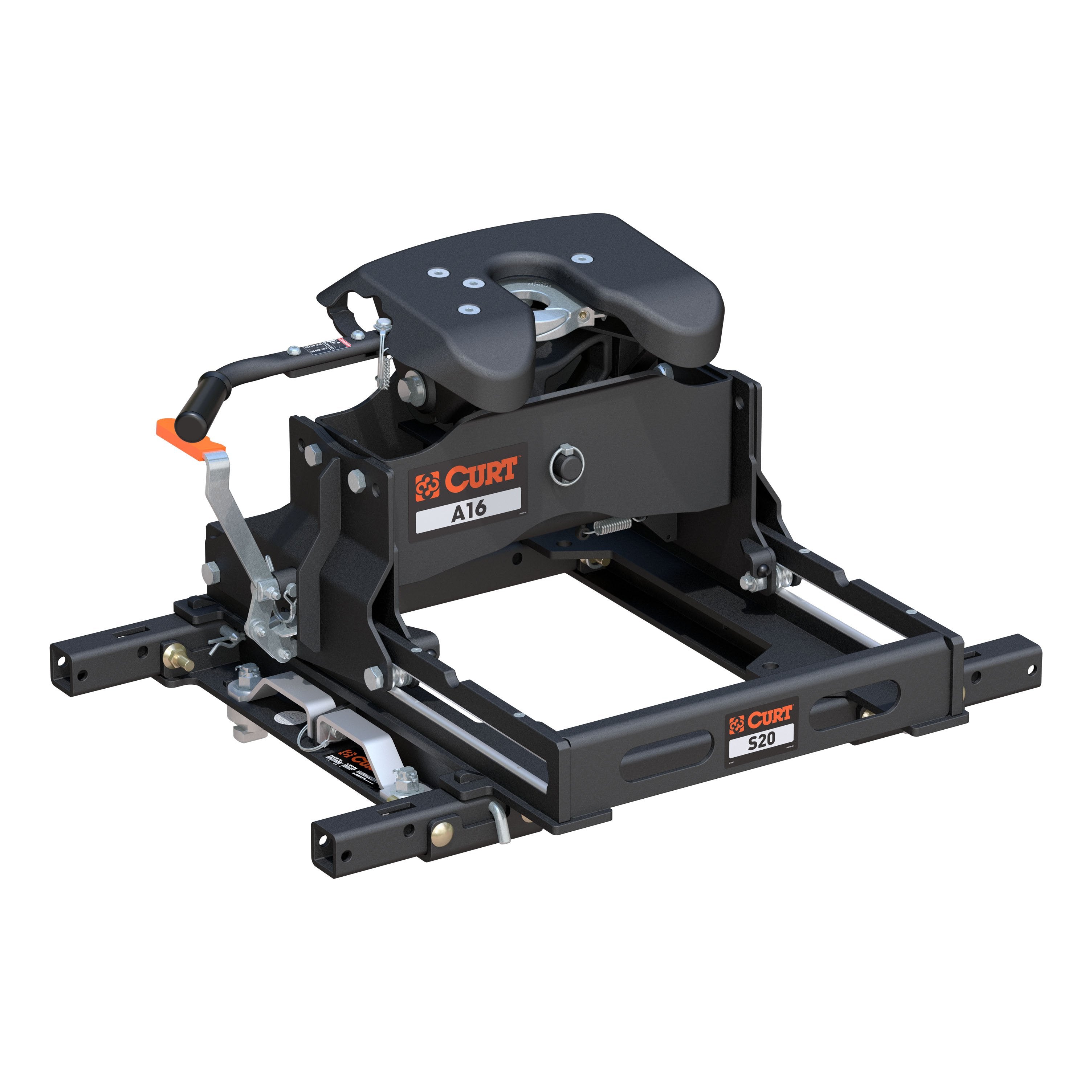 A16 5th Wheel Hitch w/ S20 Slider & Puck System Adapter, Chevy, Ford, GMC - Récréashop