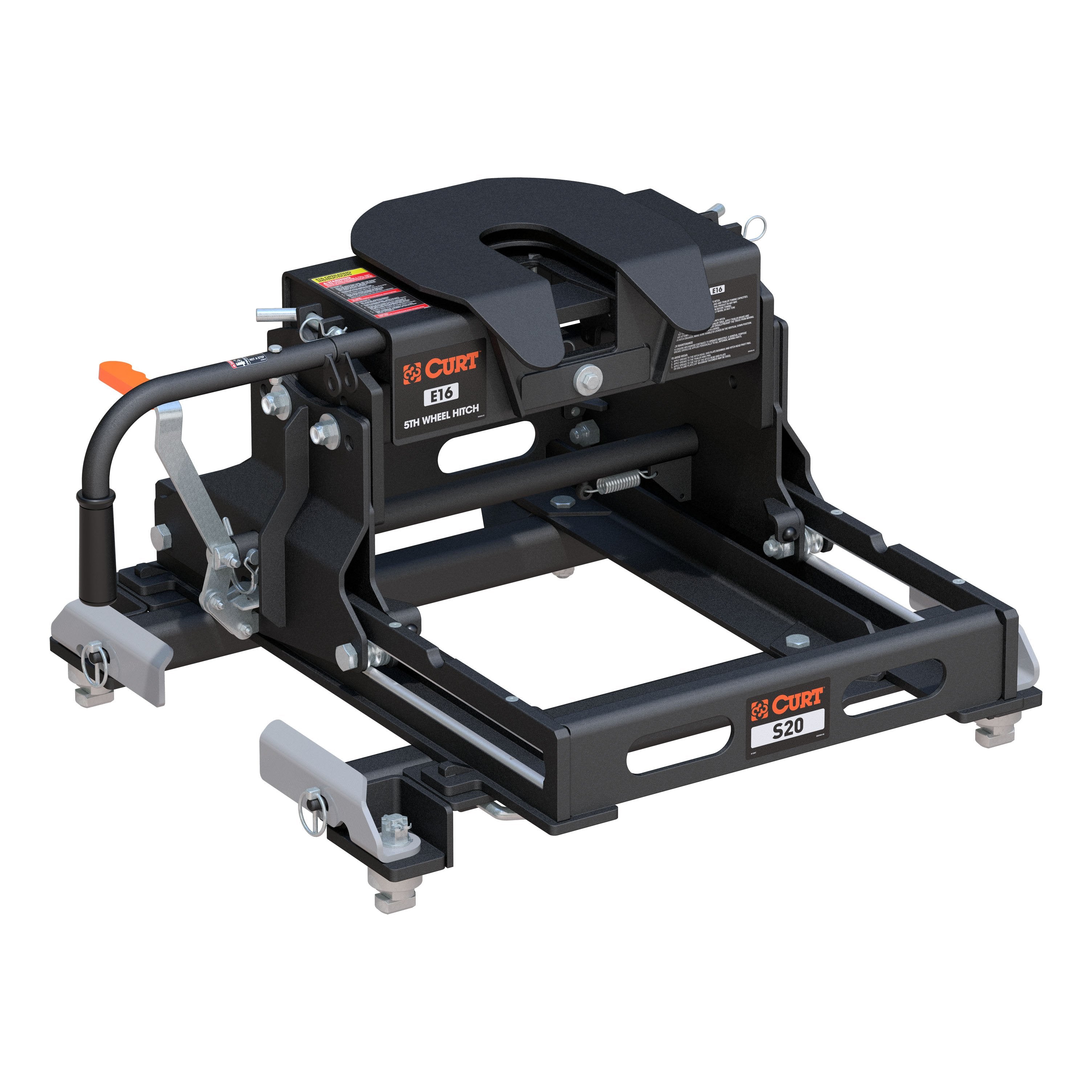 E16 Sliding 5th Wheel Hitch, 16K, Silverado, Sierra, 6.5' Bed Puck System - Récréashop
