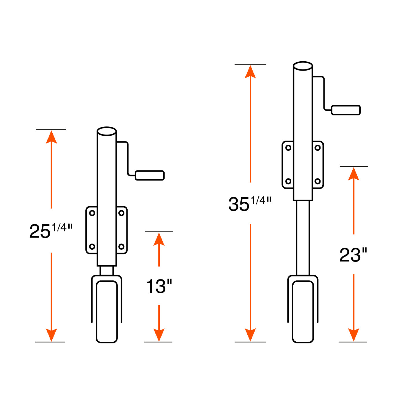 Vérin avec roue double 1,5K 10" RAM - RecreaShop