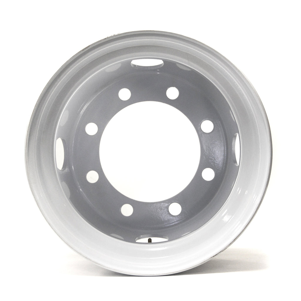 Jante 17 1/2" x 6 3/4" 8 trous 6200 lbs double blanche (essieu 15K) - RecreaShop