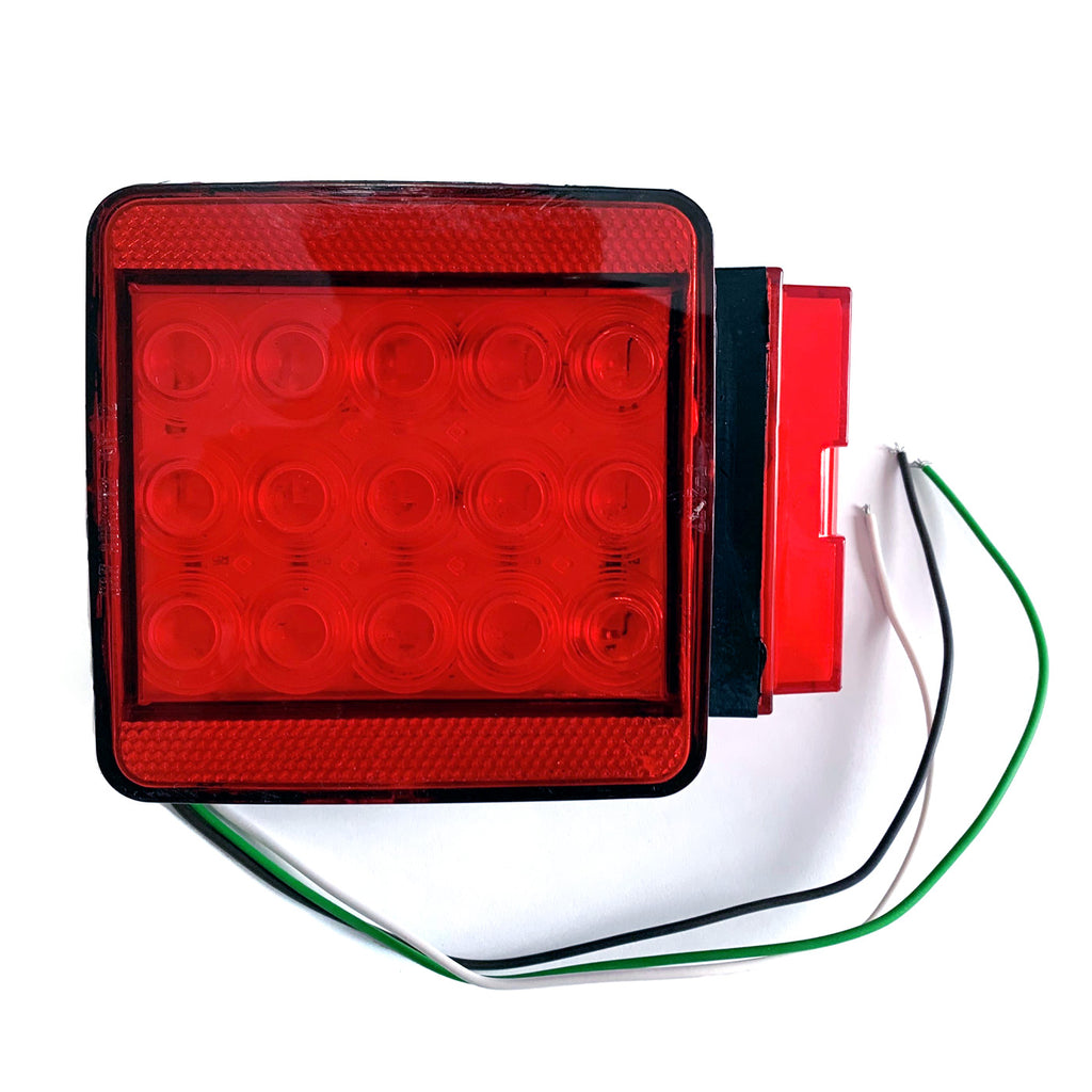 Lumière de position LED droite 5 1/2" x 4 1/2" x 2" rouge 15 diodes - RecreaShop