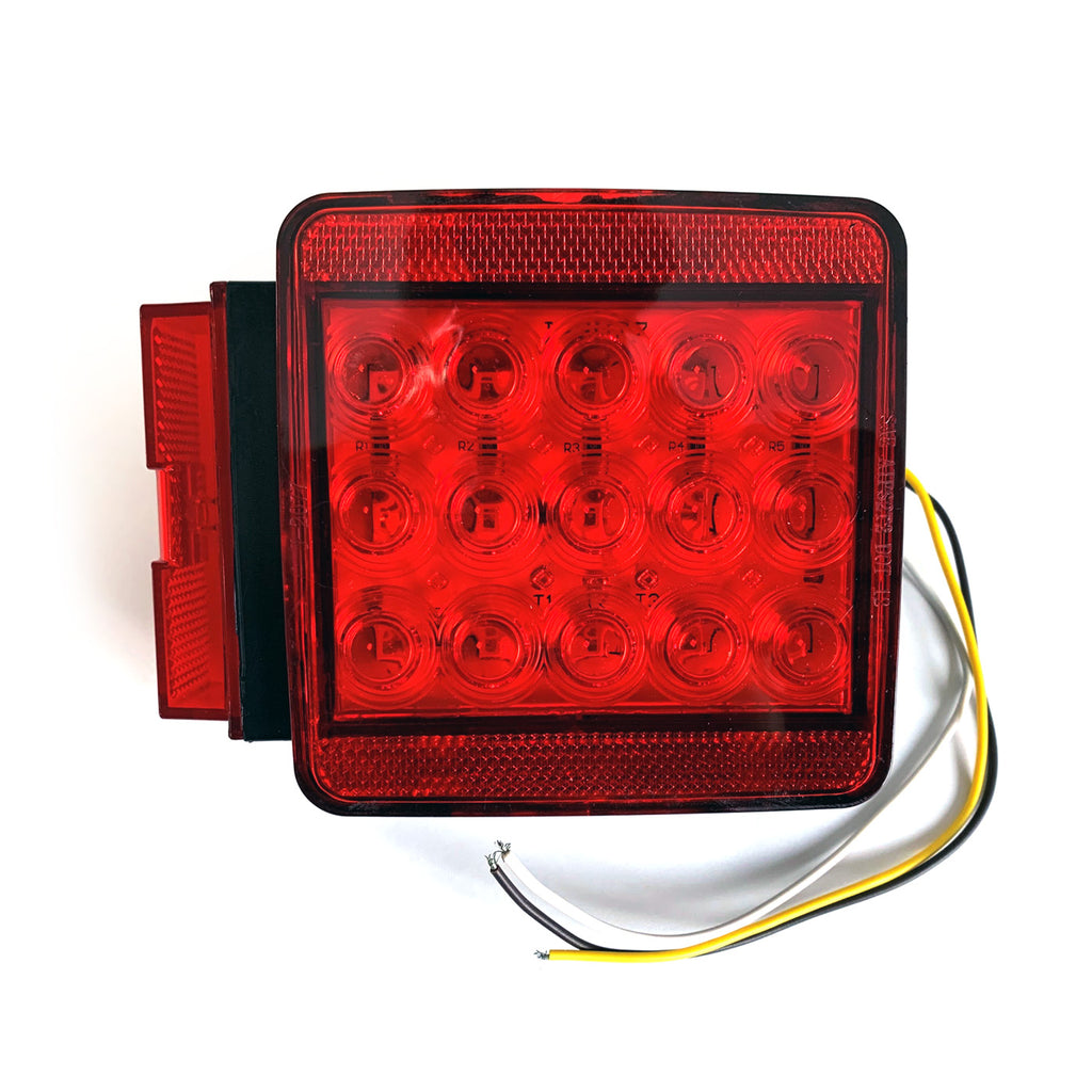Lumière de position LED gauche 5 1/2" x 4 1/2" x 2" rouge 15 diodes - RecreaShop