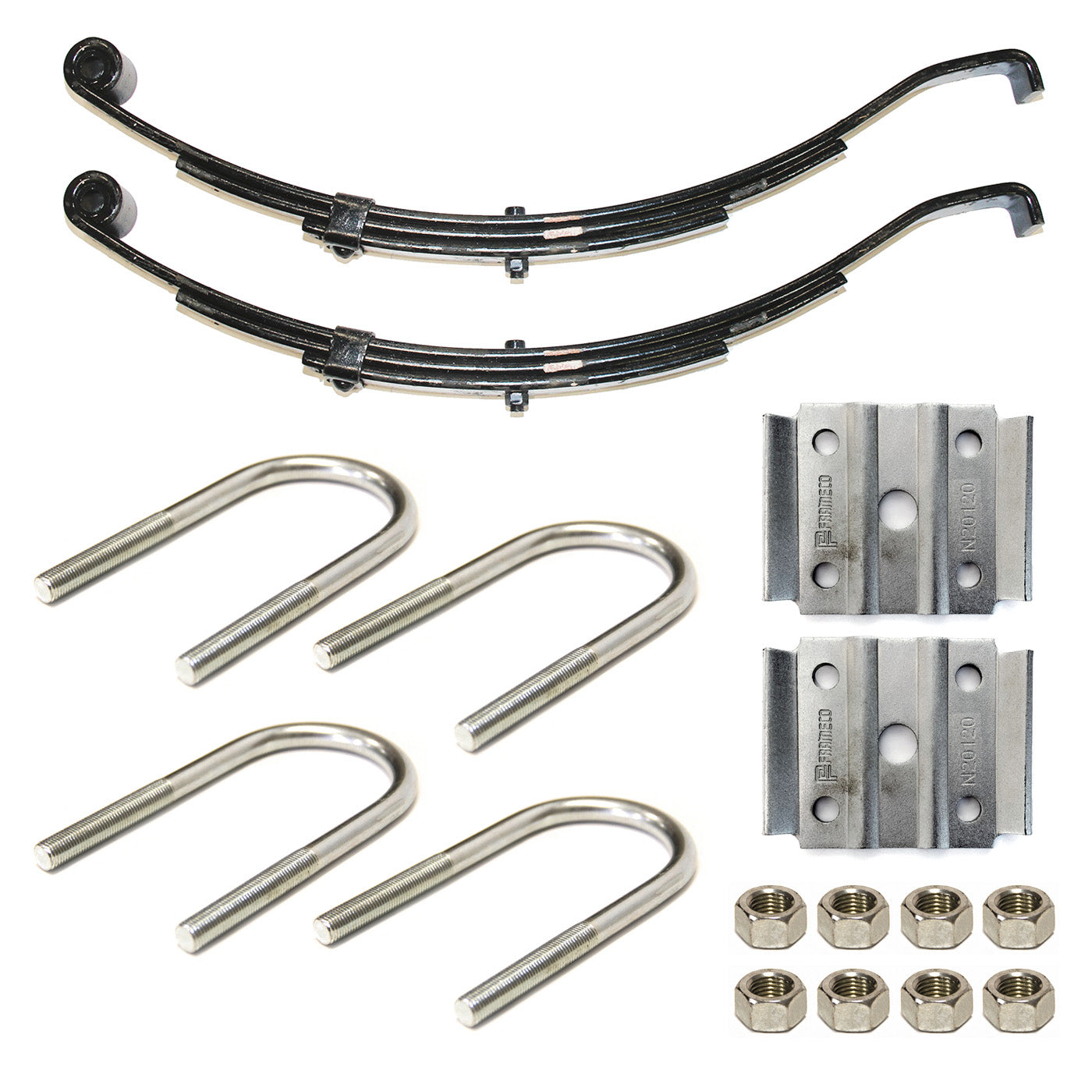 Ensemble de ressorts 3,4K à glissière 3L 24 1/2" x 1 3/4" pour tube 2" avec quinc. - RecreaShop