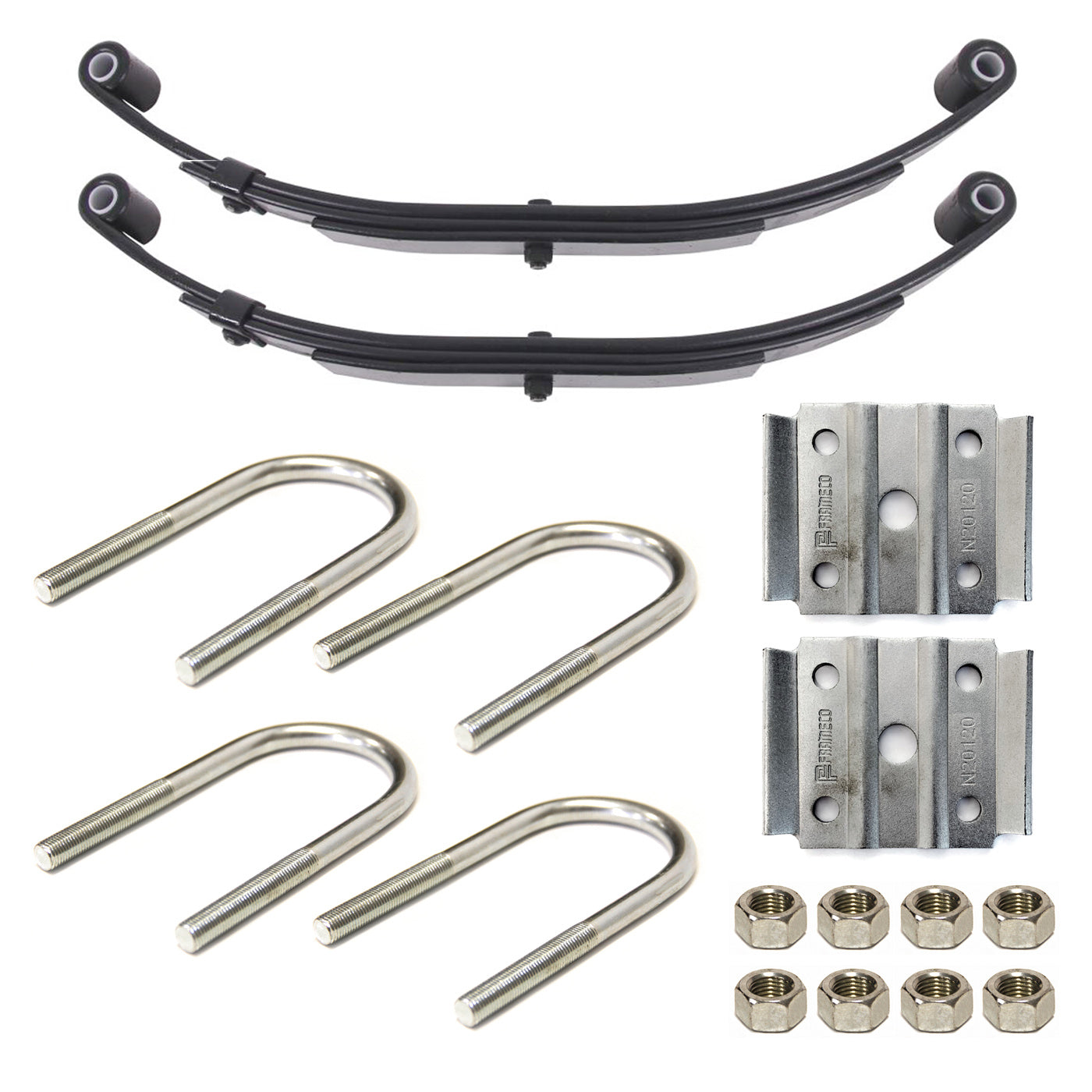 Ensemble de ressorts 2K à 2 yeux 3L 20 1/4" x 1 3/4" pour tube 2" avec quinc. - RecreaShop