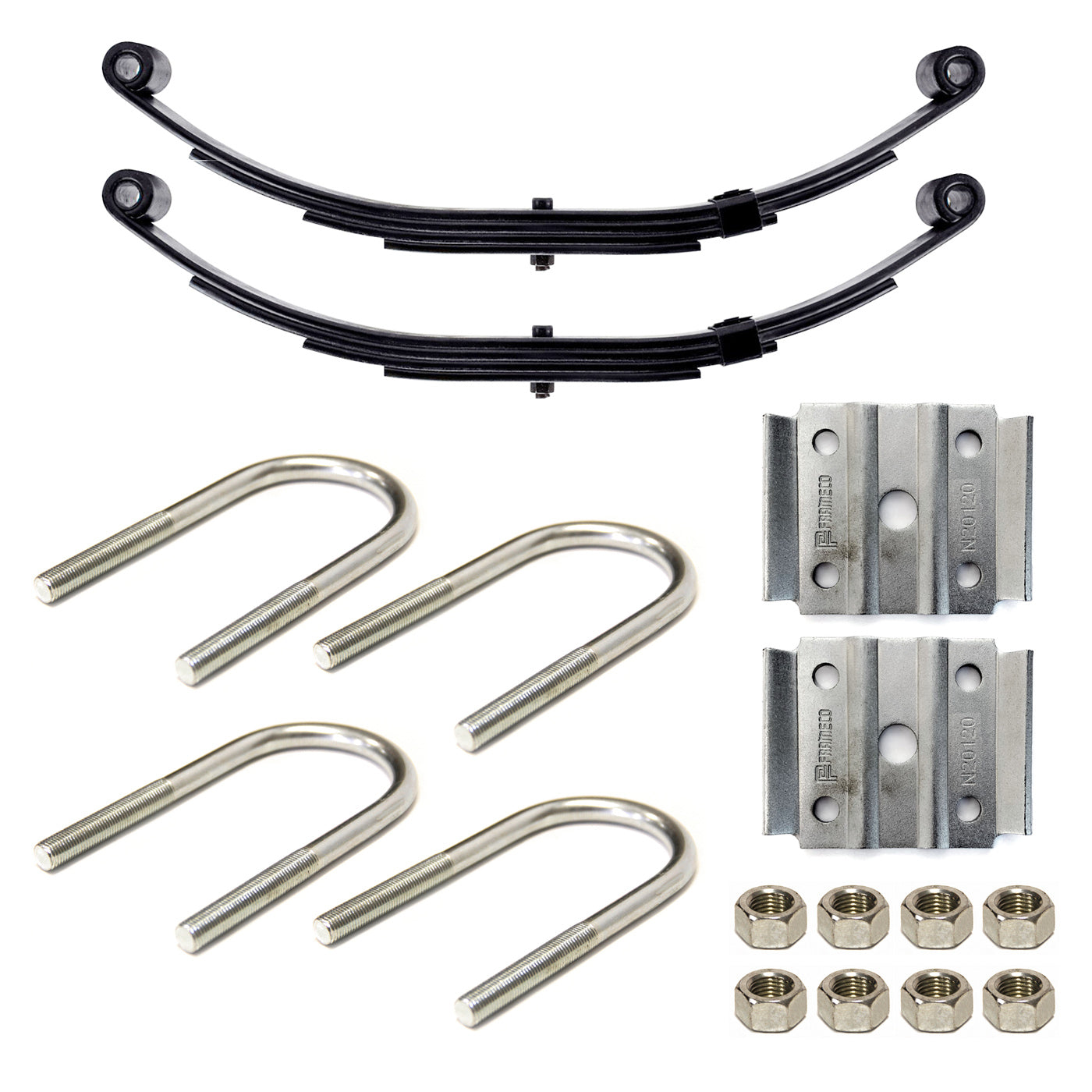 Ensemble de ressorts 2,8K à 2 yeux 4L 20 1/2" x 1 3/4" pour tube 2" avec quinc. - RecreaShop