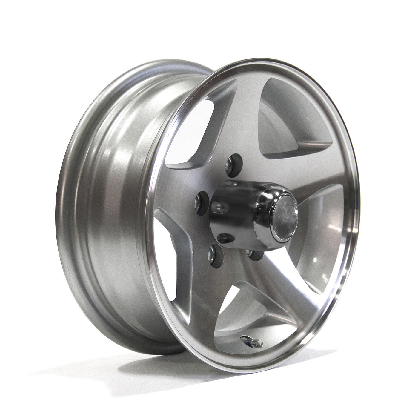 Jante 13" x 5" 5 trous 1600 lbs aluminium Five Star et centre de roue - RecreaShop