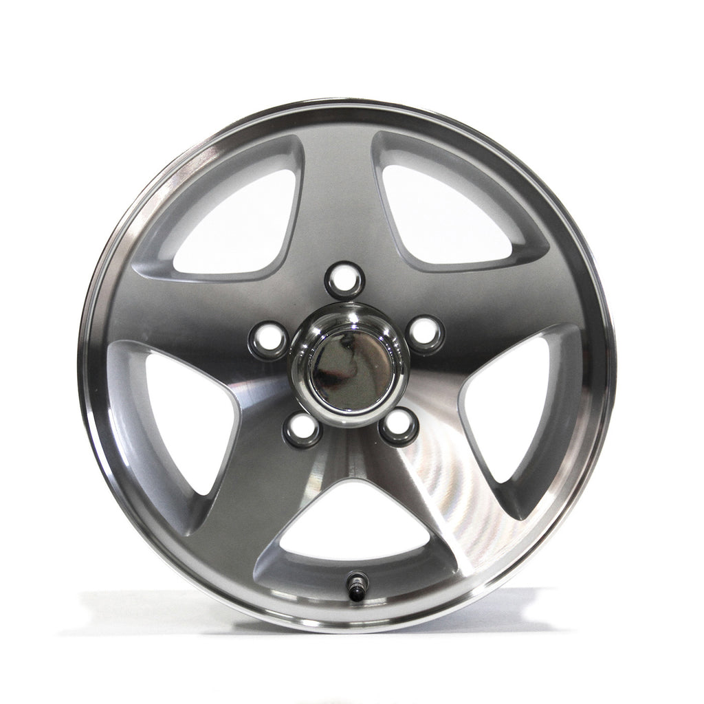 Jante 13" x 5" 5 trous 1600 lbs aluminium Five Star et centre de roue - RecreaShop