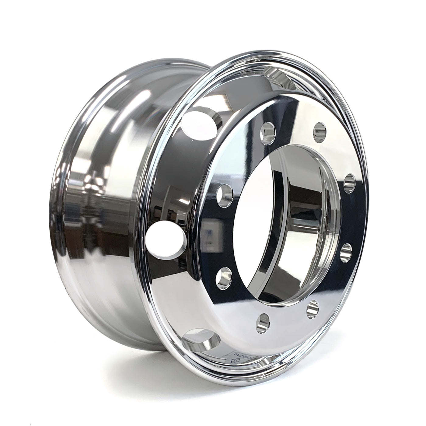 Jante 17 1/2" x 6 3/4" 8 trous 5500 lbs double aluminium fini miroir (essieu 15K) - RecreaShop