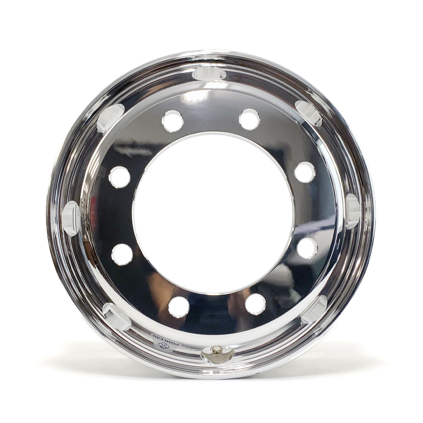Jante 17 1/2" x 6 3/4" 8 trous 5500 lbs double aluminium fini miroir (essieu 15K) - RecreaShop