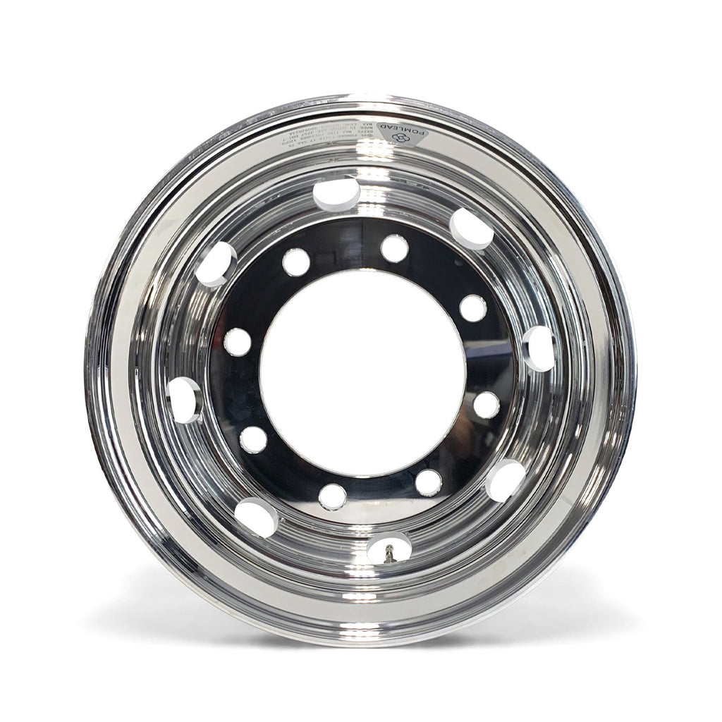 Jante 17 1/2" x 6 3/4" 8 trous 5500 lbs double aluminium fini miroir (essieu 15K) - RecreaShop