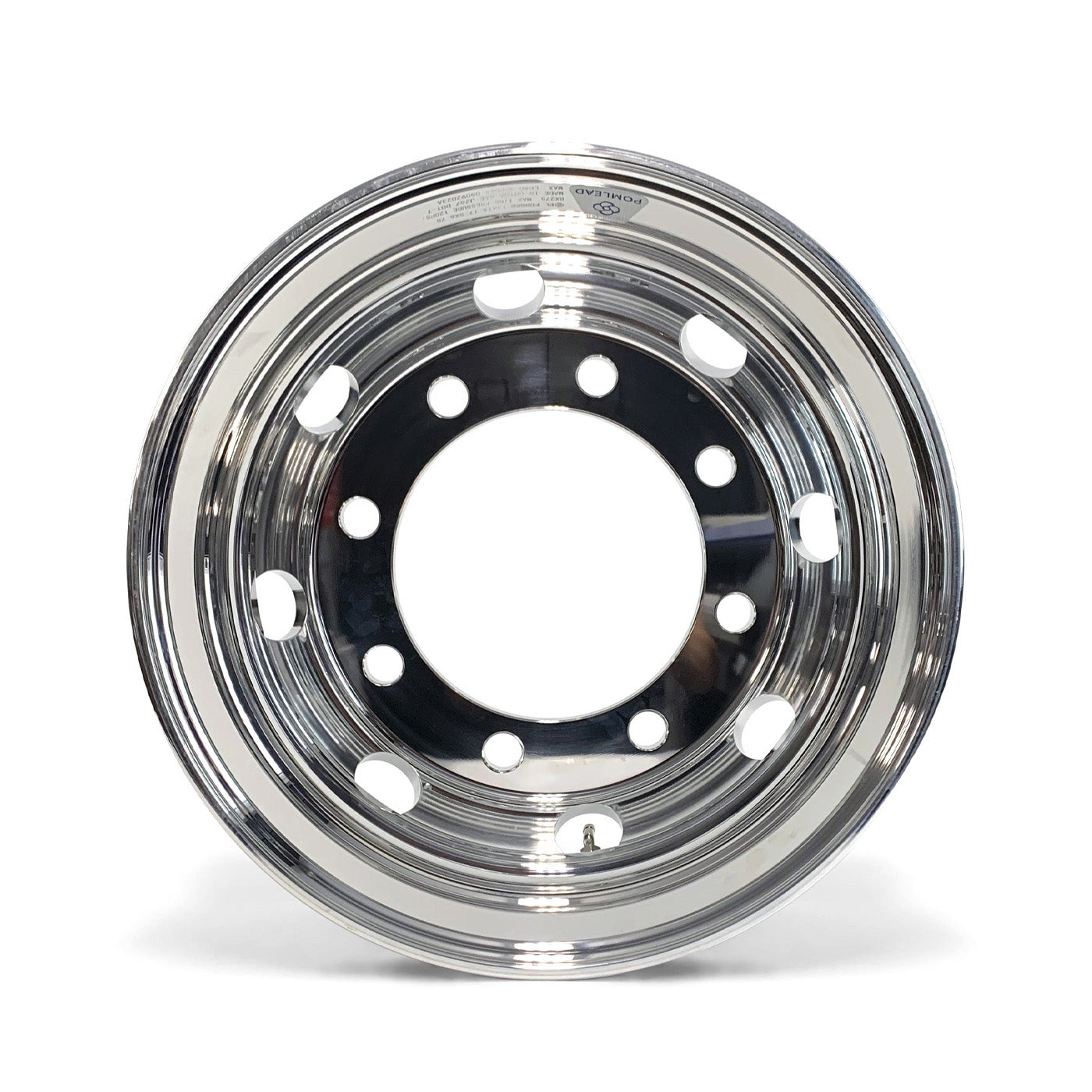 Jante 17 1/2" x 6 3/4" 8 trous 5500 lbs double aluminium fini miroir (essieu 15K) - RecreaShop