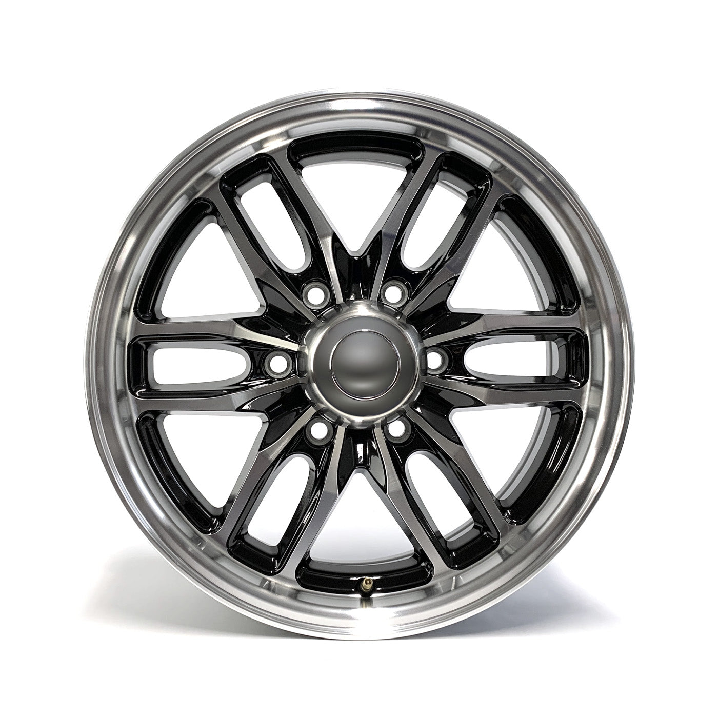 Jante 16" x 6" 6 trous 3300 lbs aluminium noir Osprey et centre de roue - RecreaShop