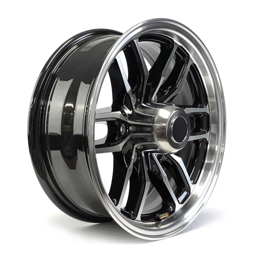 Jante 16" x 6" 6 trous 3300 lbs aluminium noir Osprey et centre de roue - RecreaShop