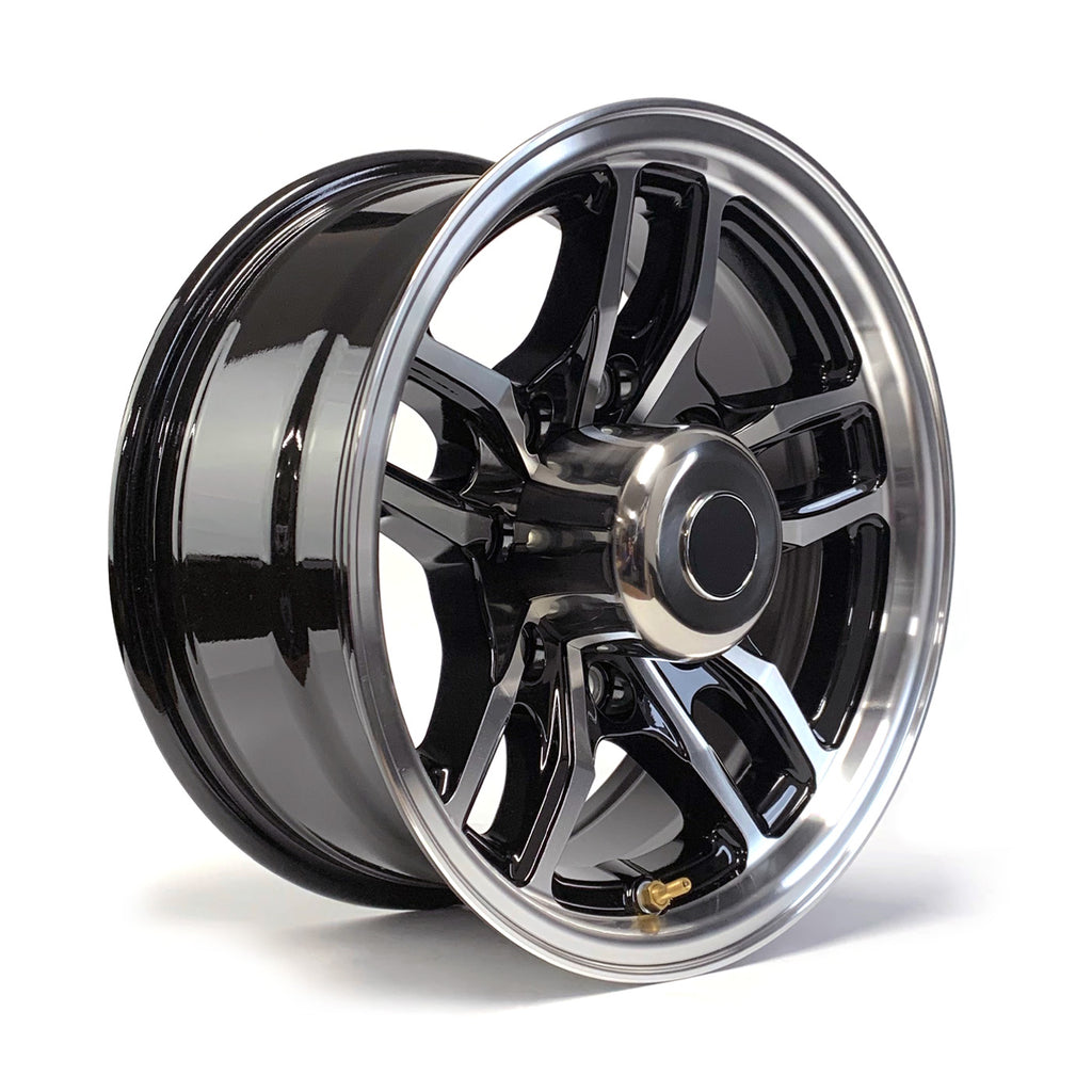 Jante 16" x 8" 8 trous 4080 lbs aluminium noir Osprey et centre de roue - RecreaShop