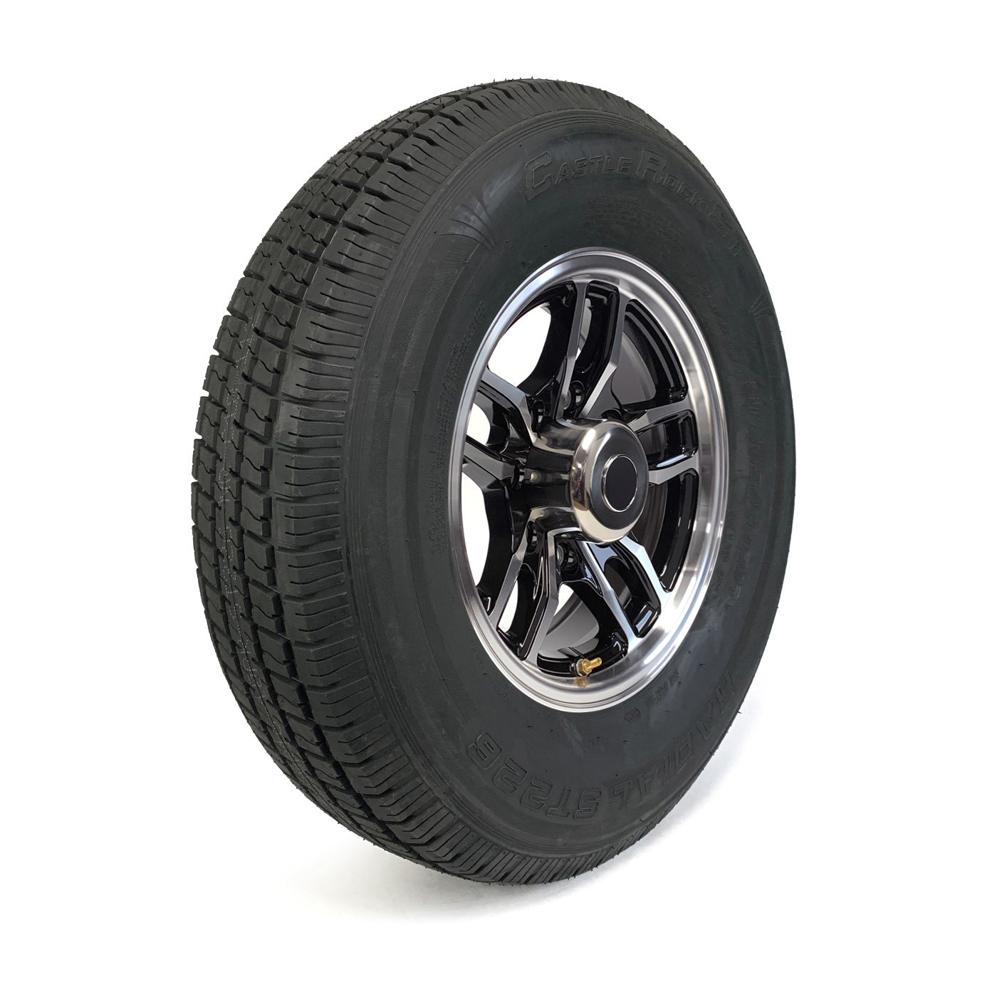 Pneu radial 235/80R16 10 plis LRE 3520 lbs Castle Rock et jante 16" 8 trous aluminium noir Osprey - RecreaShop