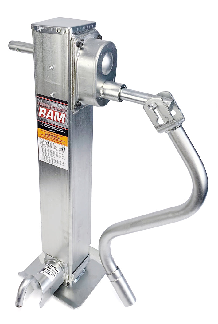 Vérin ajustable 12K 12 1/2" 2 vitesses zinc et tube carré 4" RAM - RecreaShop