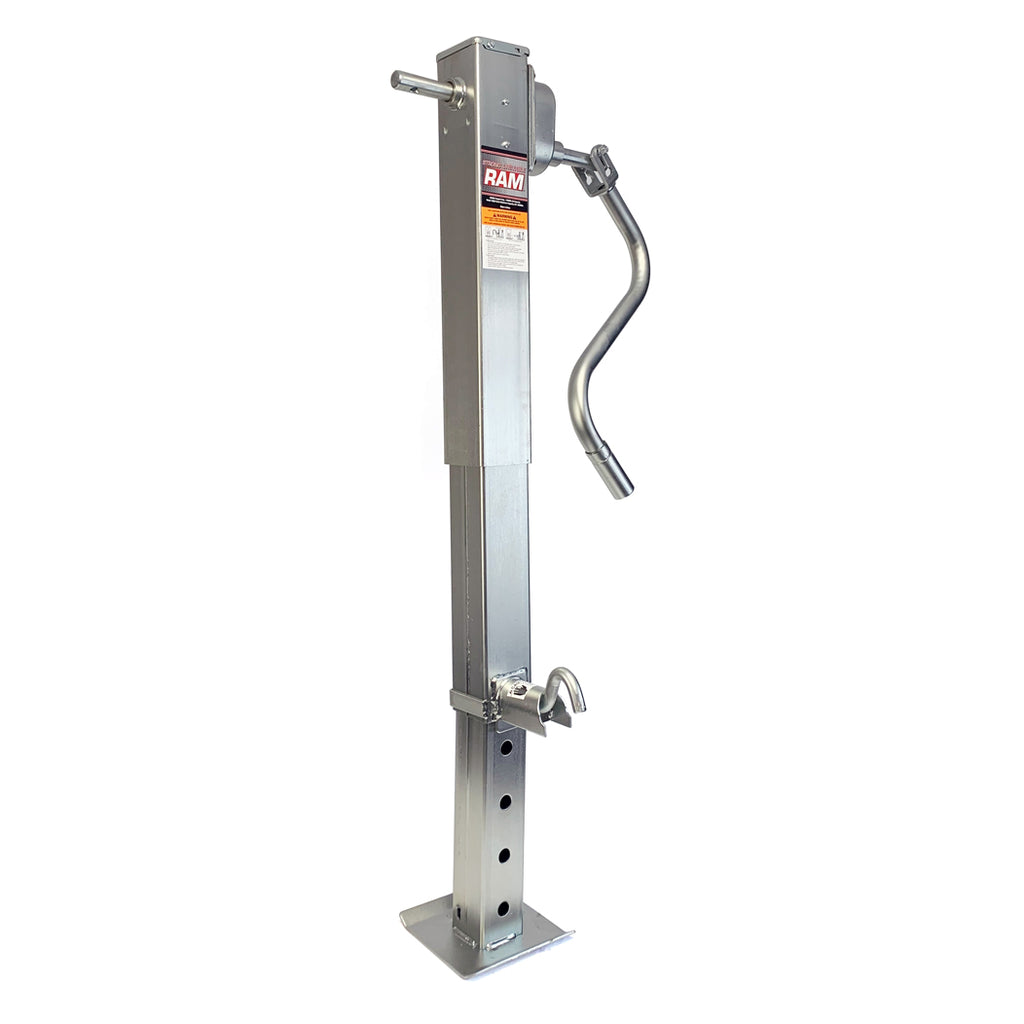 Vérin ajustable 12K 12 1/2" 2 vitesses zinc et tube carré 4" RAM - RecreaShop