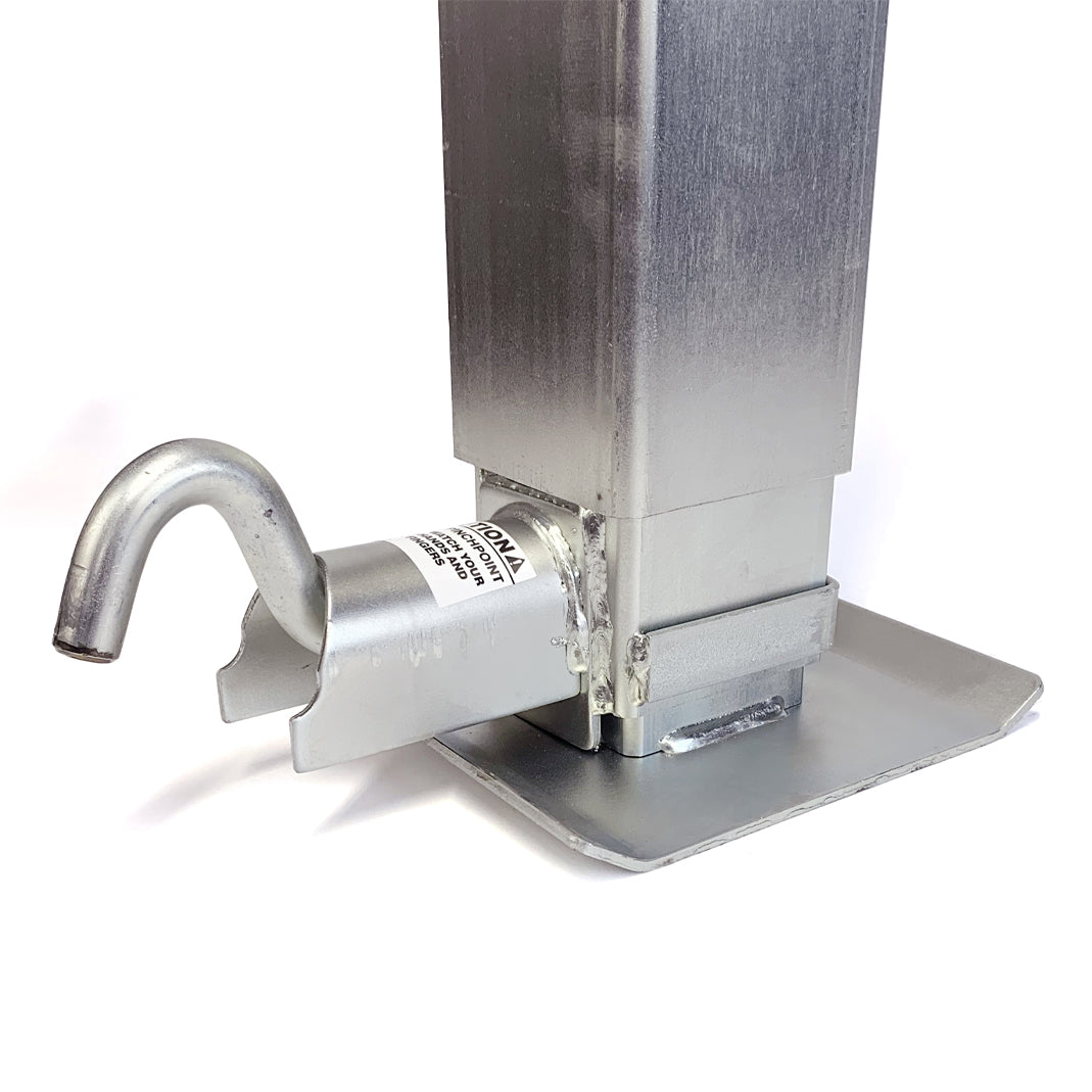 Vérin ajustable 12K 12 1/2" 2 vitesses zinc et tube carré 4" RAM - RecreaShop