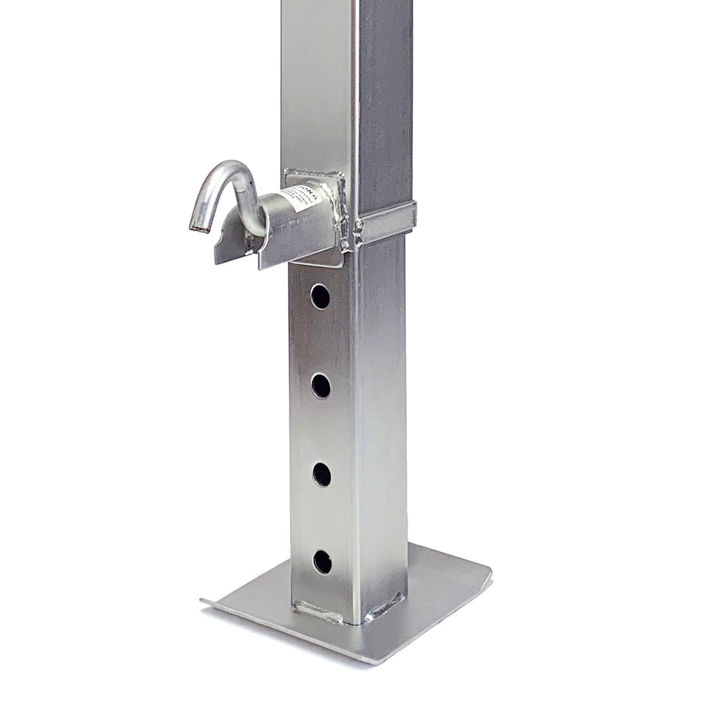 Vérin ajustable 12K 12 1/2" 2 vitesses zinc et tube carré 4" RAM - RecreaShop