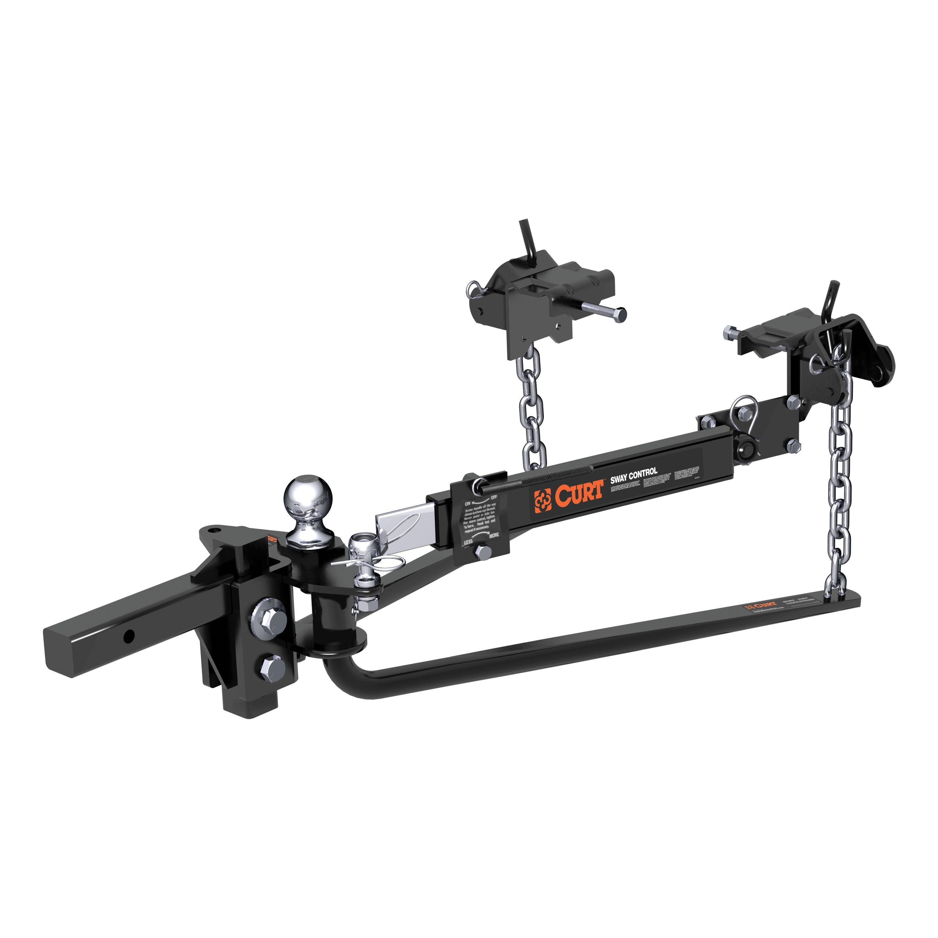 Round Bar Weight Distribution Hitch with Lubrication, Sway Control (10-14K) - Récréashop