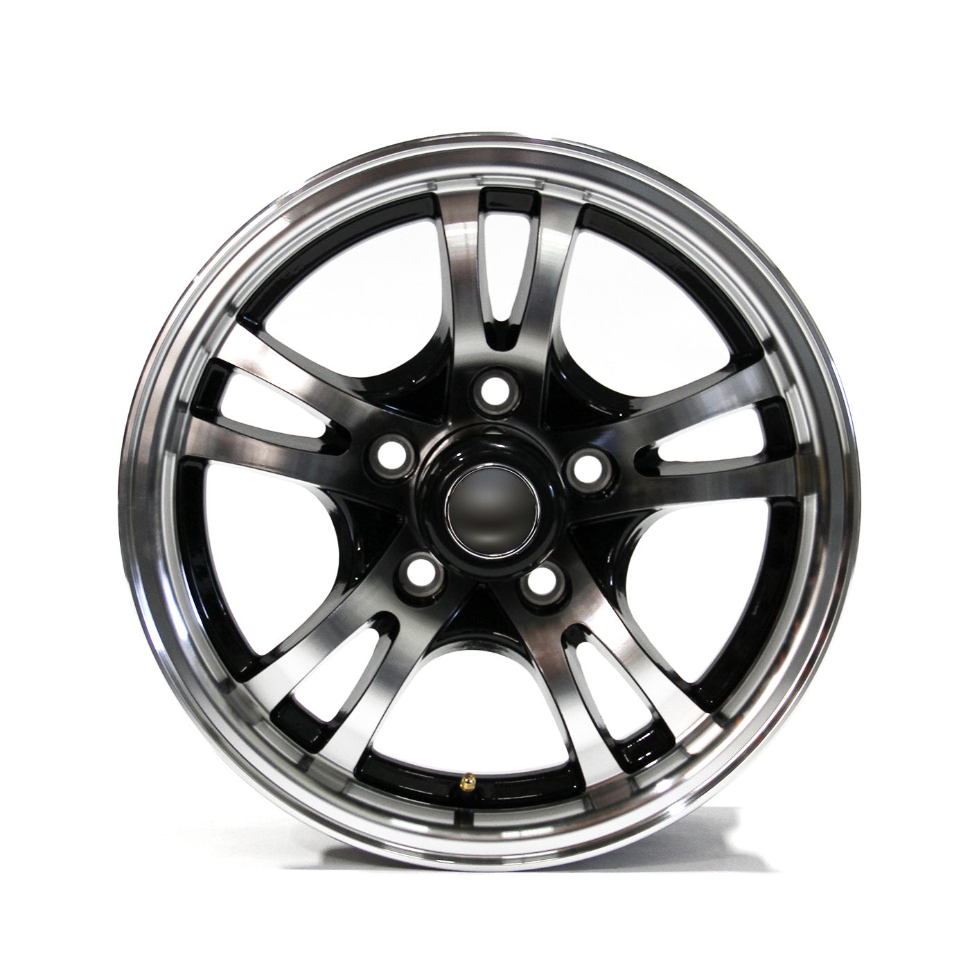 Jante 14" x 5 1/2" 5 trous 2040 lbs aluminium noir Jaguar et centre de roue - RecreaShop