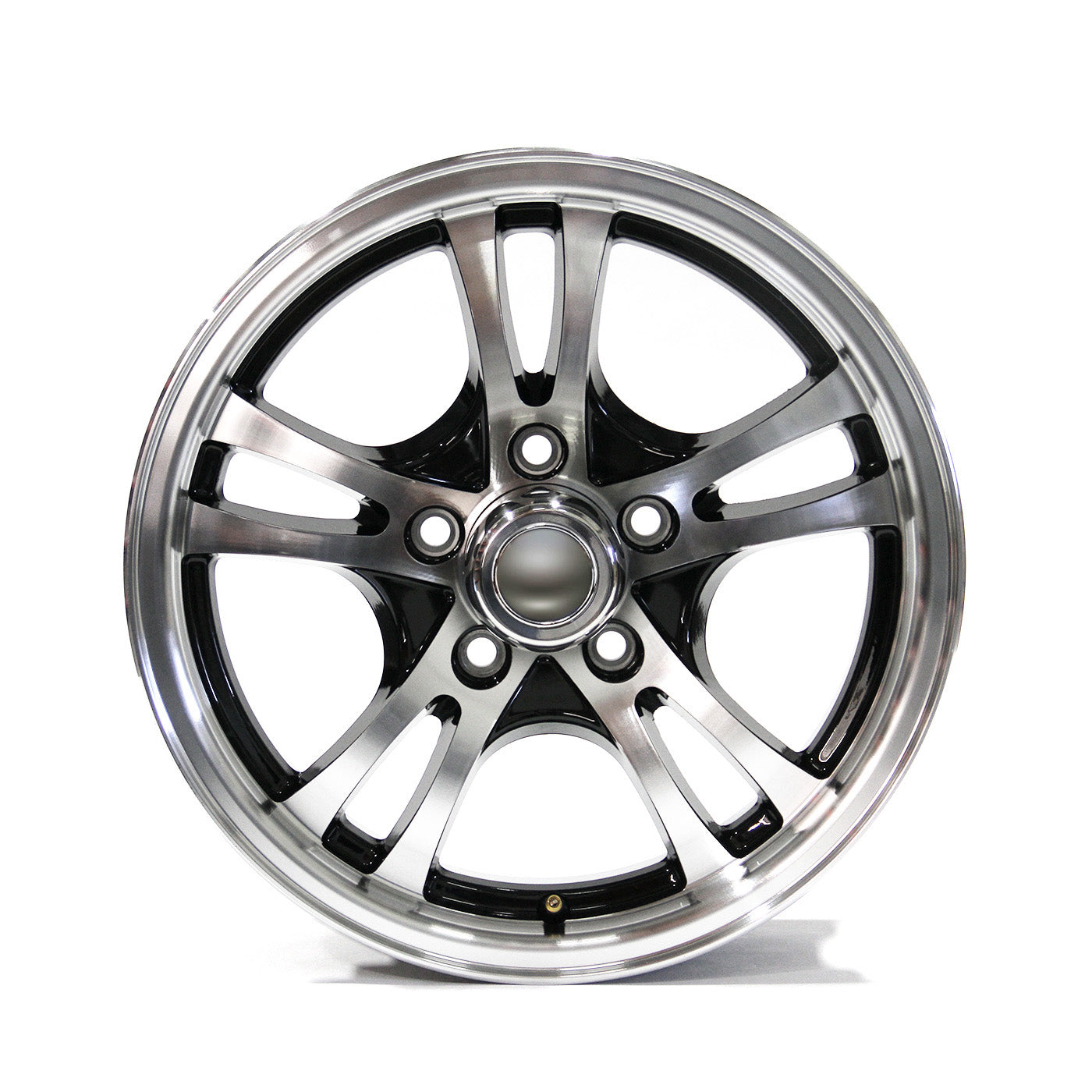 Jante 15" x 5" 5 trous 2150 lbs aluminium noir Jaguar et centre de roue - RecreaShop