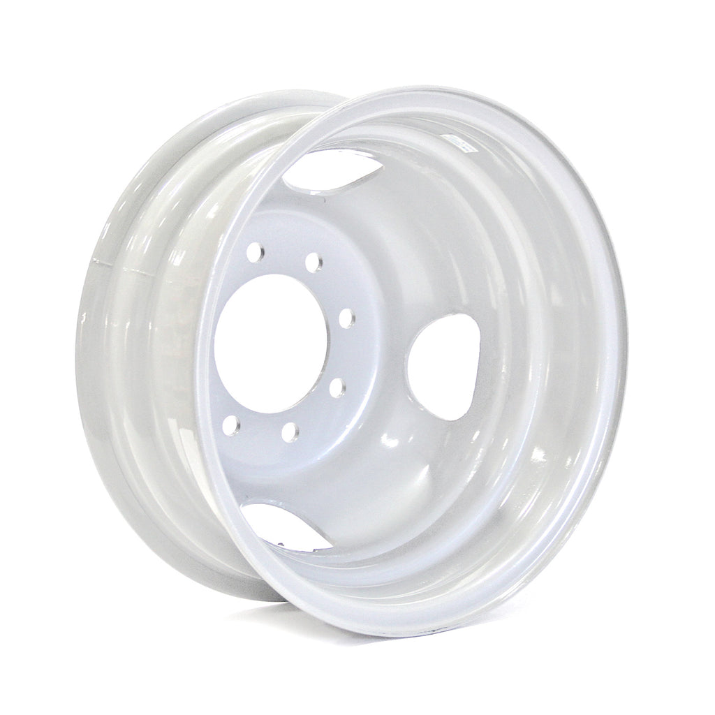Jante 16" x 6" 8 trous 3000 lbs double blanche - RecreaShop
