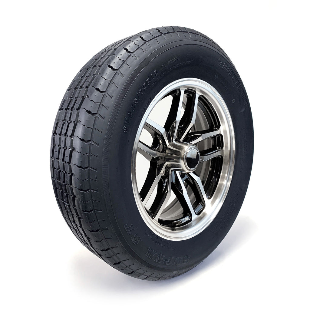 Pneu radial ST205/75R15 8 plis LRD 2150 lbs Westlake et jante 15" 5 trous aluminium noir Osprey - RecreaShop