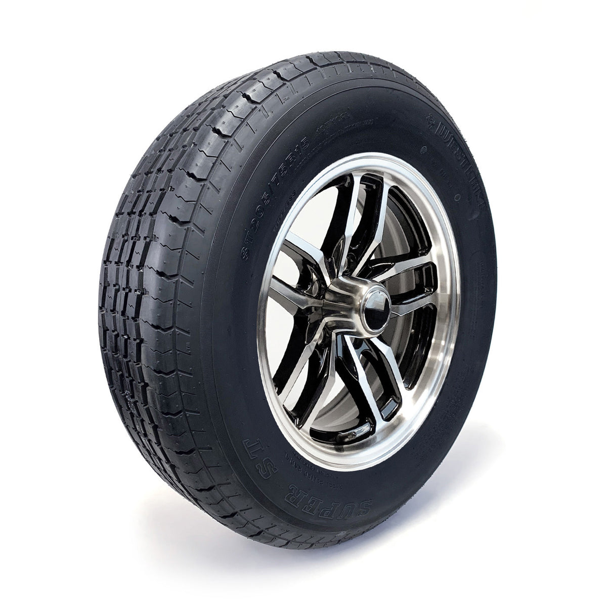Pneu radial ST205/75R15 8 plis LRD 2150 lbs Westlake et jante 15" 5 trous aluminium noir Osprey - RecreaShop