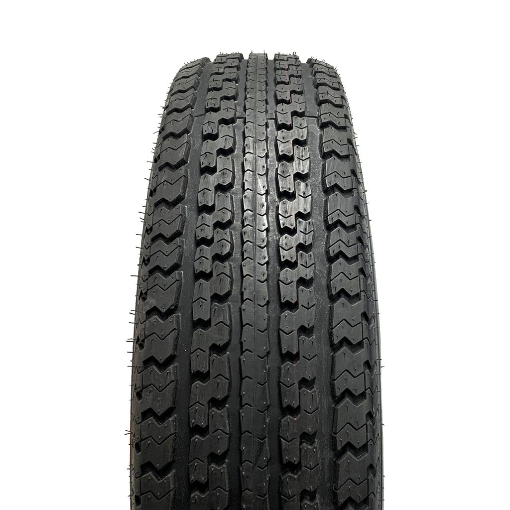 Pneu radial 235/80R16 10 plis LRE 3520 lbs Castle Rock et jante 16" 6 trous aluminium noir Osprey - RecreaShop