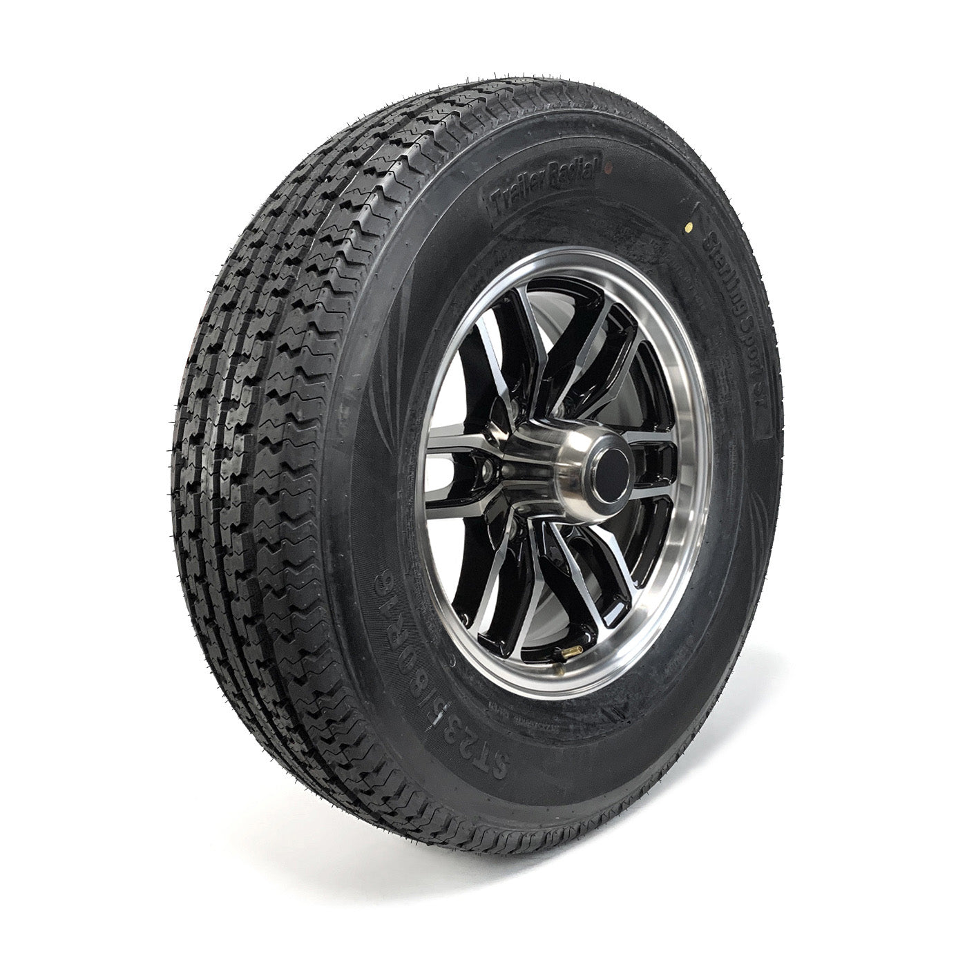 Pneu radial 235/80R16 10 plis LRE 3520 lbs Castle Rock et jante 16" 6 trous aluminium noir Osprey - RecreaShop