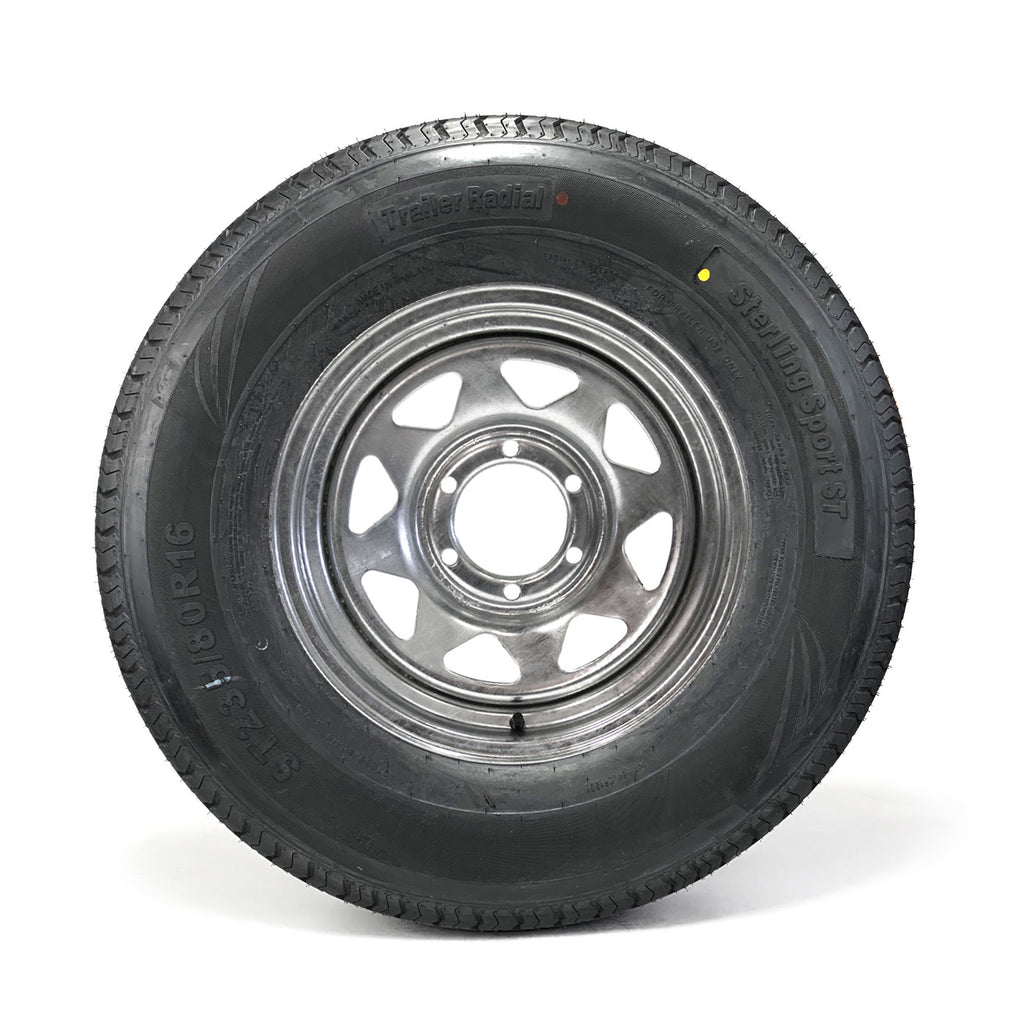 Pneu radial 235/80R16 10 plis LRE 3520 lbs Castle Rock et jante 16" 6 trous galvanisée - RecreaShop