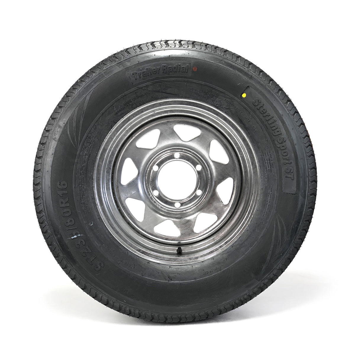 Pneu radial 235/80R16 10 plis LRE 3520 lbs Castle Rock et jante 16" 6 trous galvanisée - RecreaShop
