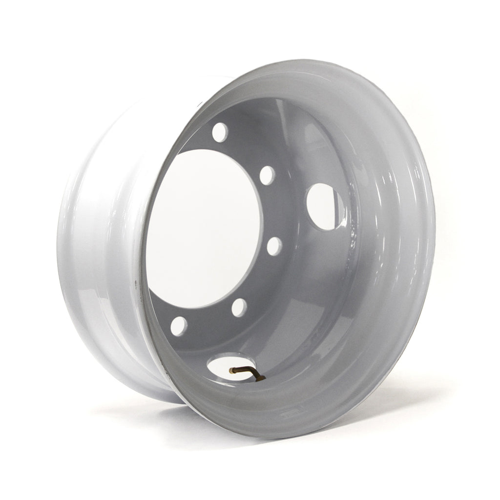 Jante 17 1/2" x 6 3/4" 8 trous 6200 lbs double blanche (essieu 15K) - RecreaShop