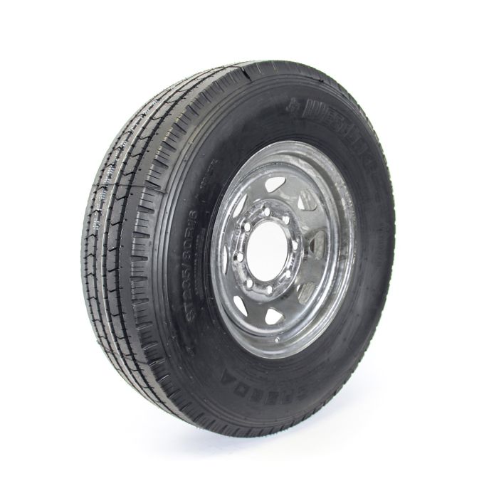 Pneu radial 235/80R16 14 plis LRG 4080 lbs Westlake et jante 16" 8 trous galvanisée - Récréashop