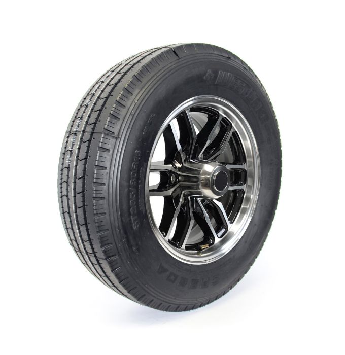 Pneu radial 235/80R16 14 plis LRG 4080 lbs Westlake et jante 16" 6 trous aluminium noir Osprey - Récréashop