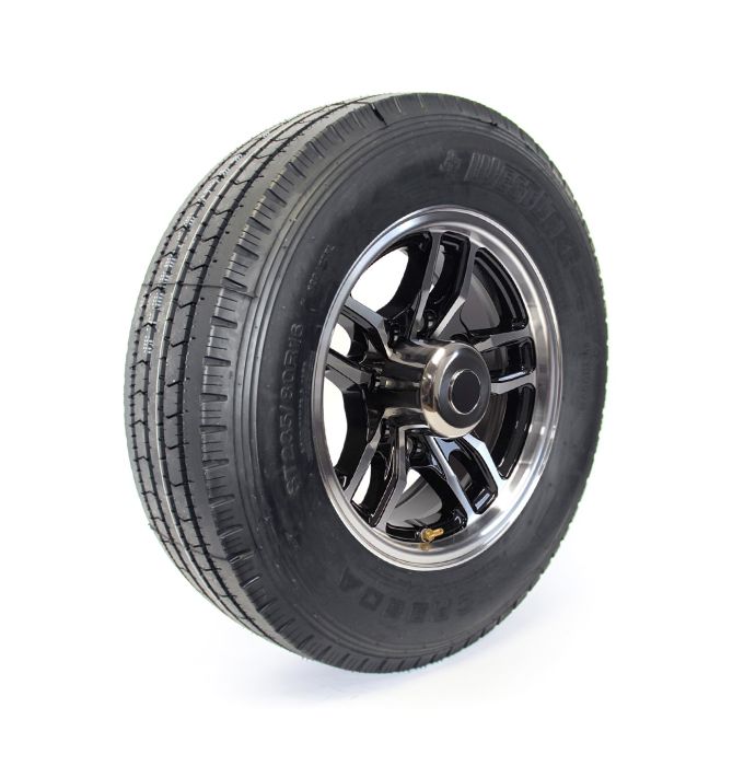 Pneu radial 235/80R16 14 plis LRG 4080 lbs Westlake et jante 16" 8 trous aluminium noir Osprey - Récréashop
